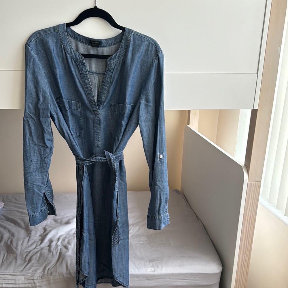 Denim Long-Sleeve Dress